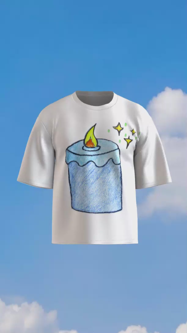 Rotating 3D model of the t-shirt mockup